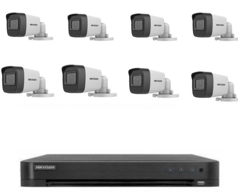 8 كاميرات هيك فيجن 8MP  جوده تصوير 4k مع جهاز التسجيل DVR 8CHمع هارد ديسك مع 120 متر واير مع التركيب  3299درهم